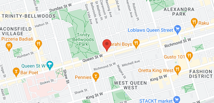map of 768 QUEEN ST W